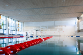 Schwimmbecken im Sportbad des Merkelschen Schwimmbads.
