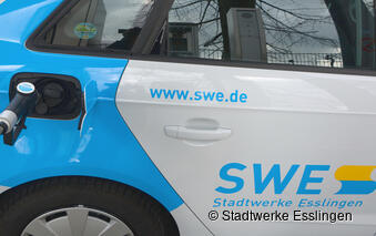 SWE Auto an der Erdgastankstelle SWE Auto an der Erdgastankstelle